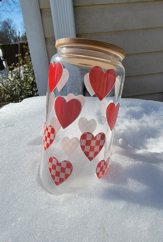 Valentine's Day Glass Tumbler