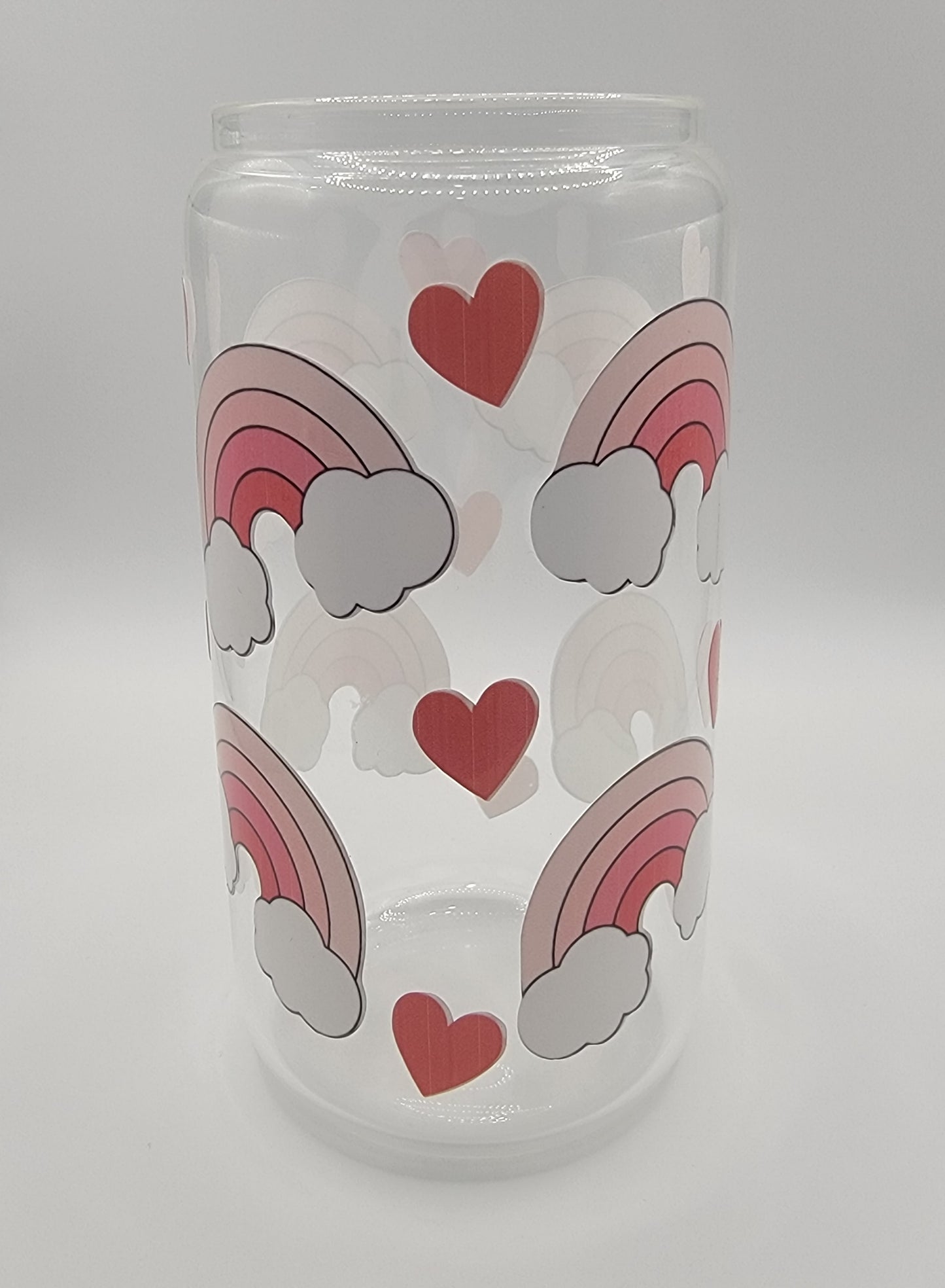 Heartly Rainbow Glass Tumbler