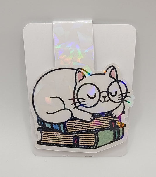 Sleepy Kitty Magnetic Bookmark