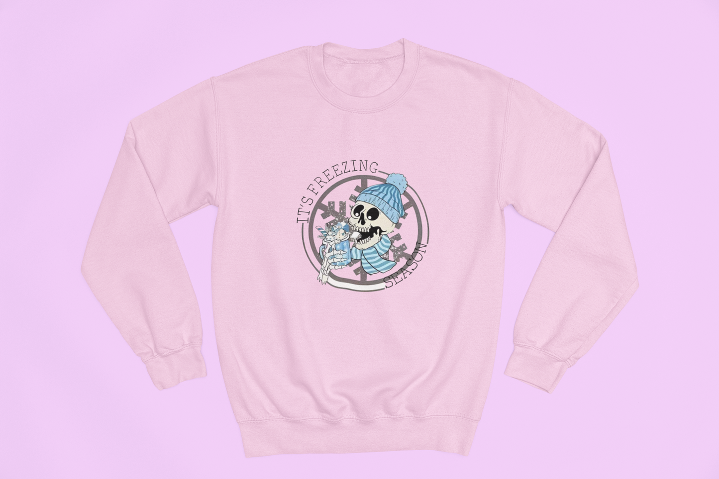 It's Freezing Season-Light Blue Sweatshirt