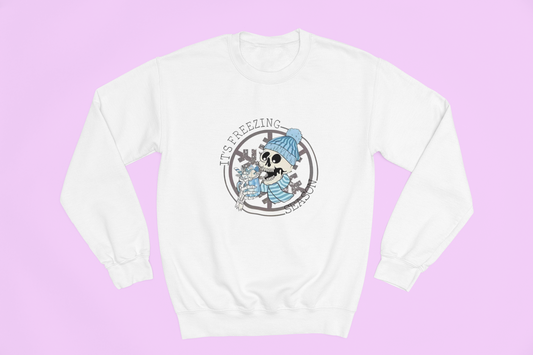 It's Freezing Season-Light Blue Sweatshirt