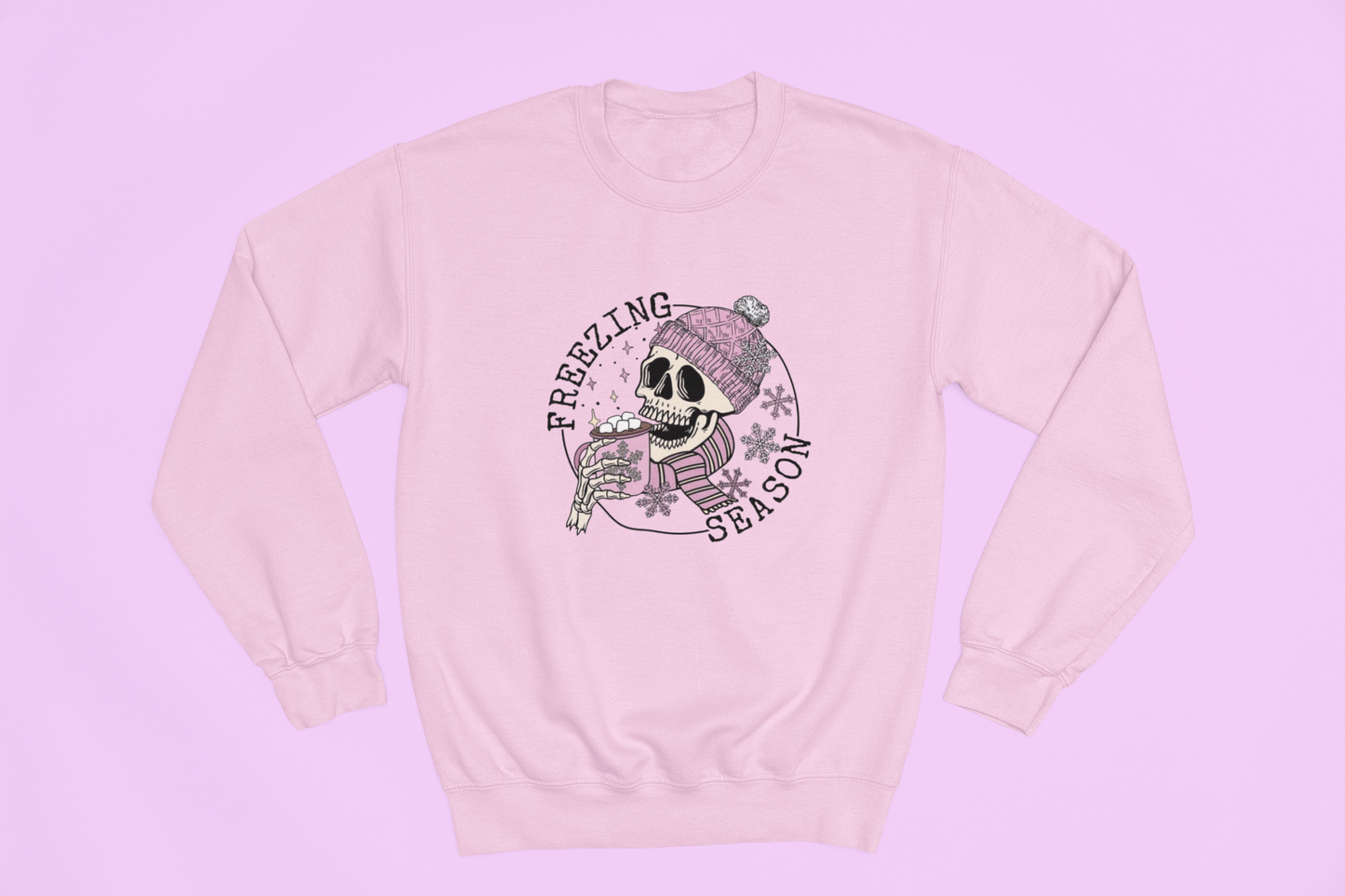 Freezing Season-Pink Sweatshirt